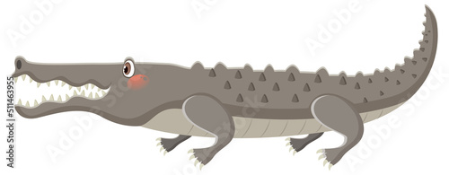 Foto A crocodile cartoon on white background