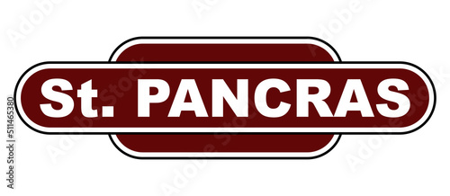 St. Pancras Station Name Sign