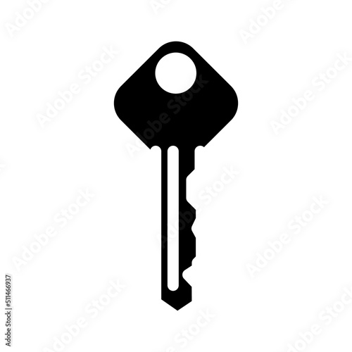 ordinary house key glyph icon vector. ordinary house key sign. isolated symbol illustration
