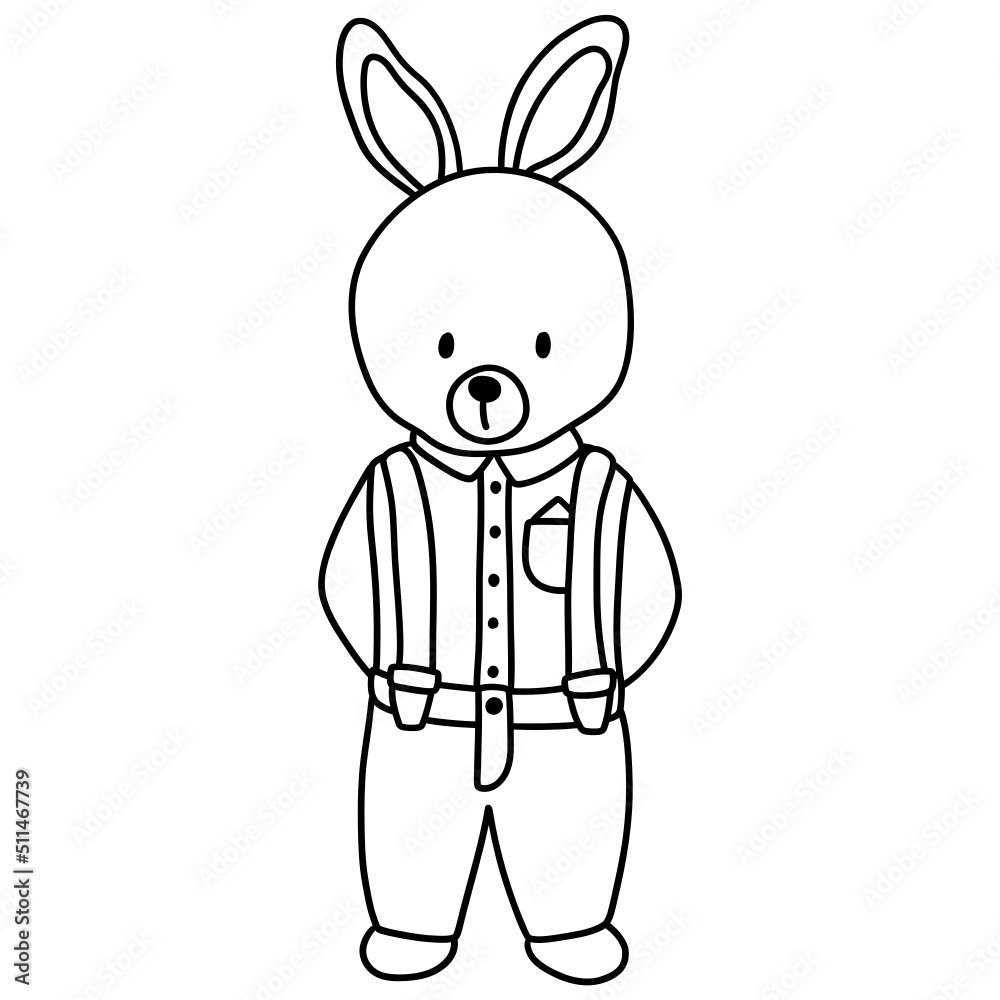 cartoon daddy bunny, super dad bunny, Father day concept cartoon daddy bunny, super dad bunny, Father day concept