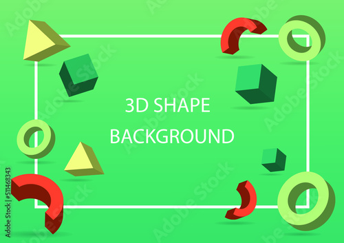 abstract background mesh vector with three-dimensional style, and multiple object shapes, Ideas design graphic 3d template background concept.