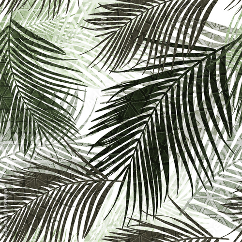 Tropical Palm Repeat Pattern