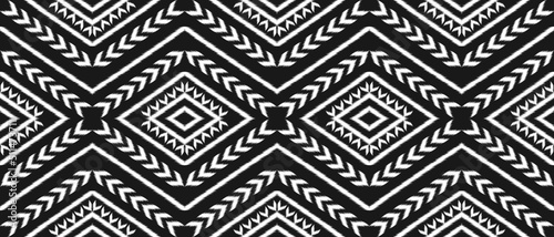 Geometric ethnic ikat seamless pattern traditional. Fabric American, mexican style. Design for background, wallpaper, illustration, fabric, clothing, carpet, textile, batik, embroidery.