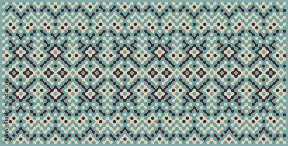 Multicolor truchet tiling connections illustration Multicolor truchet tiling connections illustration