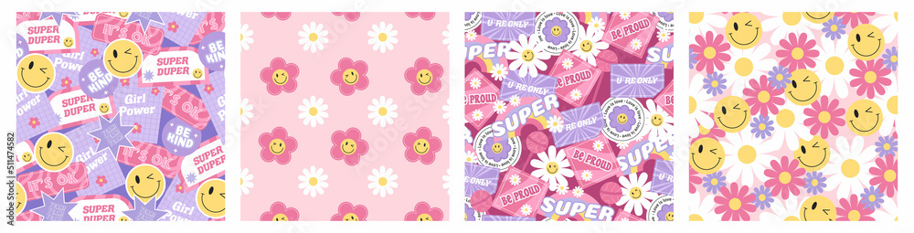 Y2k Style seamless pattern