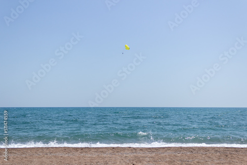 kite surfing on the beach