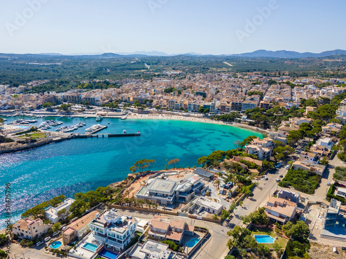 Port of Porto Cristo in Mallorca  Drone Photo