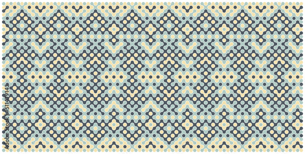 Multicolor truchet tiling connections illustration Multicolor truchet tiling connections illustration