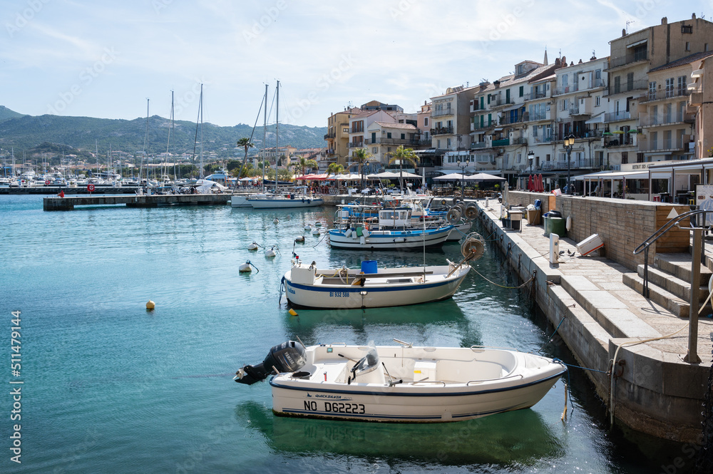Bateaux de pêche dans le port de Calvi, Balagne, Corse
