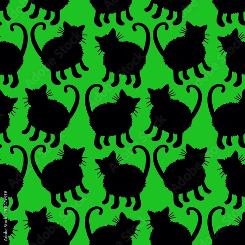 Kids seamless cats pattern for fabrics and textiles and packaging and gifts and cards and linens and wrapping paper