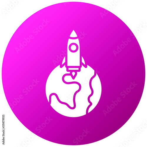 Rocket Earth Icon Style