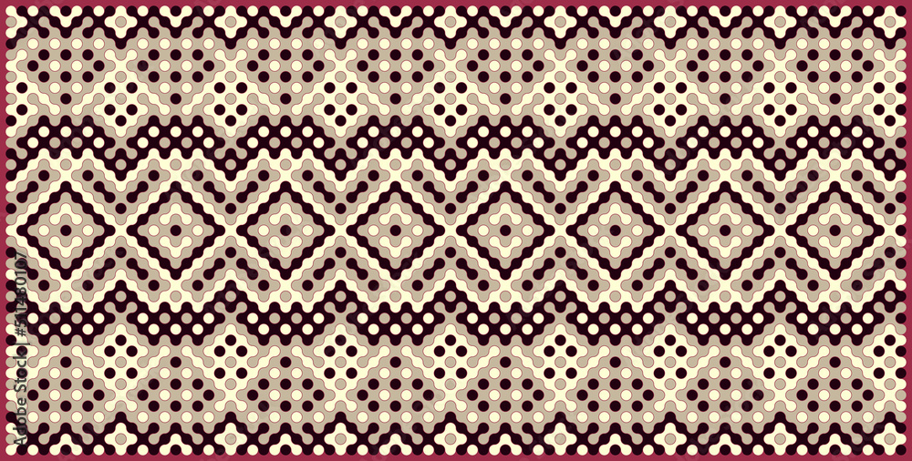 Multicolor truchet tiling connections illustration Multicolor truchet tiling connections illustration