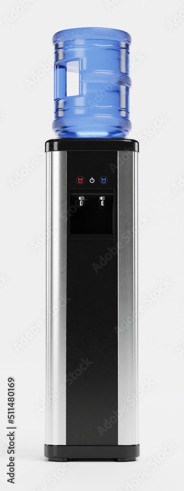 Realistic 3D Render of Water Cooler Dispenser Realistic 3D Render of Water Cooler Dispenser