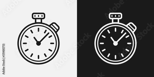 Free Download Stopwatch basic vector line icon - GFXLoad