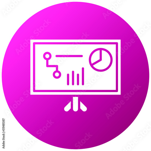 Statistics Presentation Icon Style