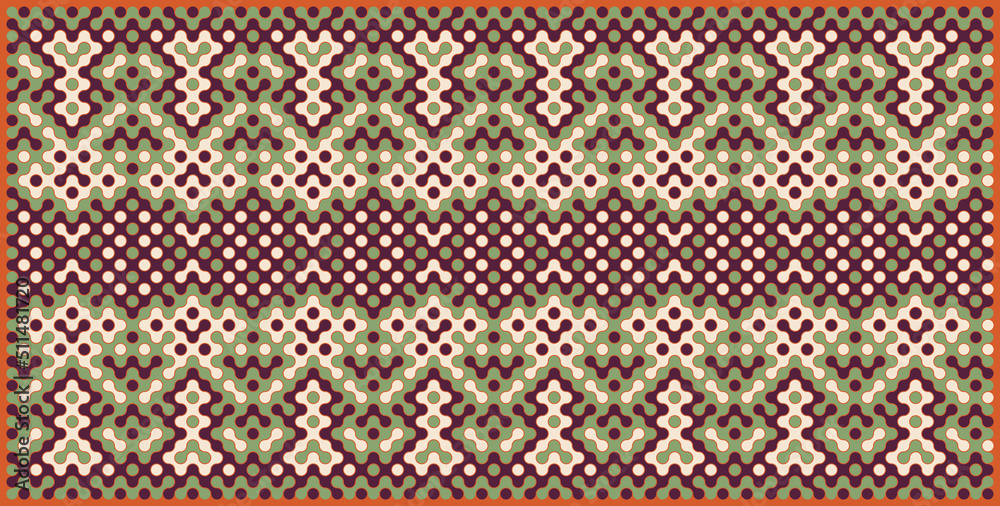 Multicolor truchet tiling connections illustration Multicolor truchet tiling connections illustration