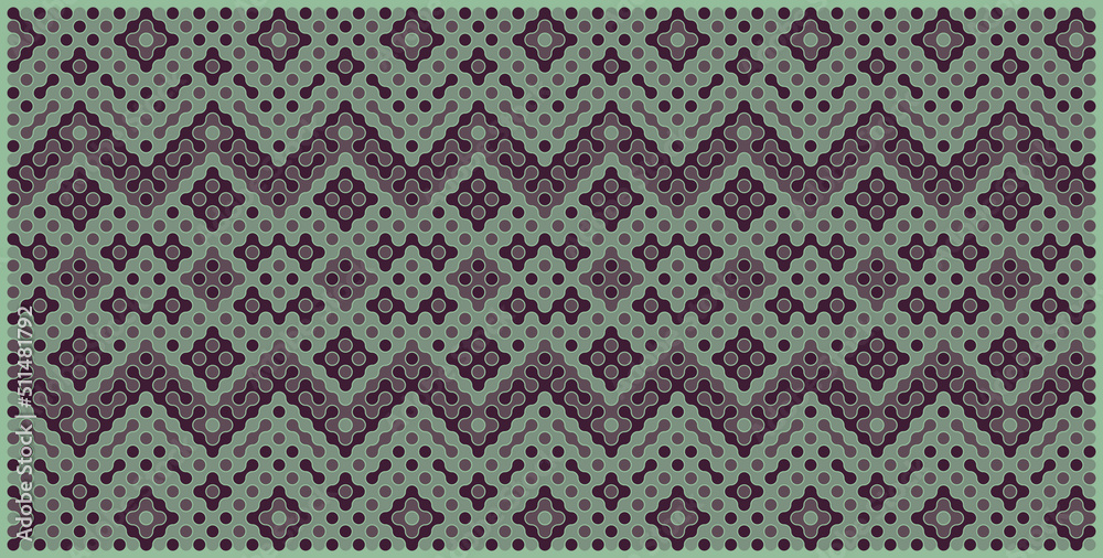Multicolor truchet tiling connections illustration Multicolor truchet tiling connections illustration