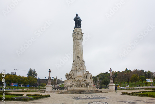 Monument to Marquis of Pombal in Lisbon  Portugal