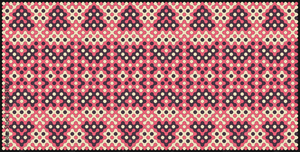 Multicolor truchet tiling connections illustration Multicolor truchet tiling connections illustration