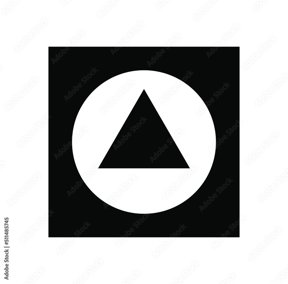 basic geometrical shape square round and triangle icon. basic geometrical shape square round and triangle icon.