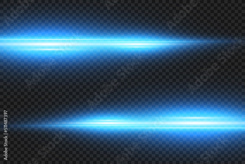  Glowing neon lines on a transparent background. Abstract digital design. 