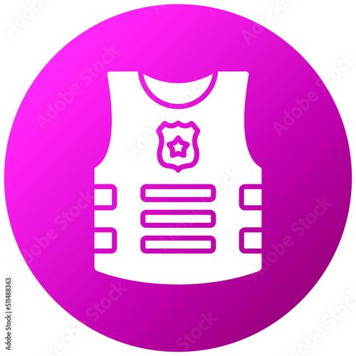 Bulletproof Vest Icon Style