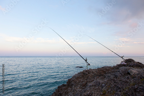 釣竿と海と空