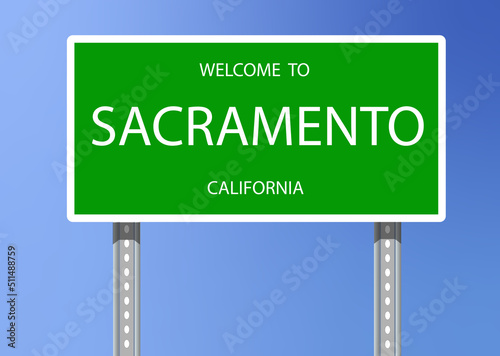Vector Signage-Welcome to Sacramento, California