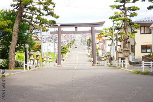 Torii Gate of Hakodate Hachimangu in Hakodate, Hokkaido, Japan - 日本 北海道 函館八幡宮 鳥居 