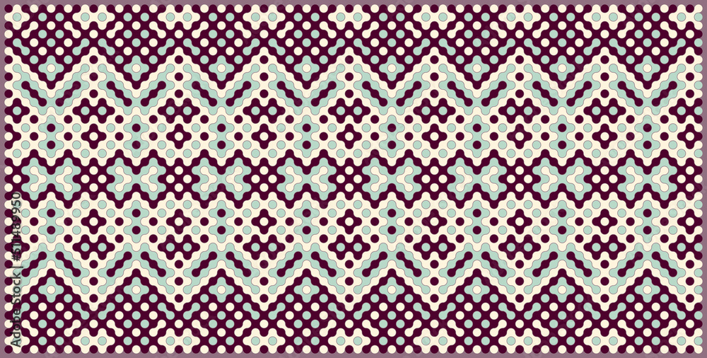 Multicolor truchet tiling connections illustration Multicolor truchet tiling connections illustration