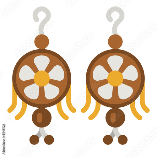 earring flat icon