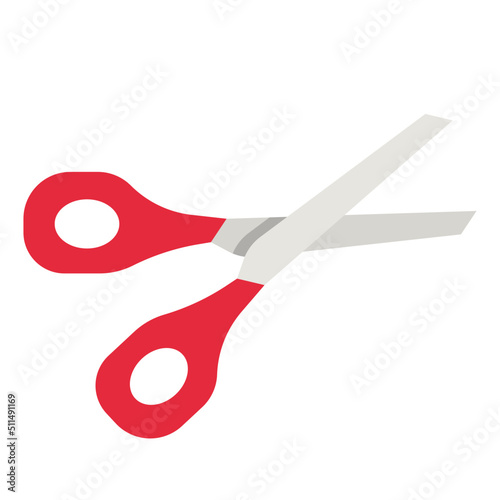 scissors flat icon photo