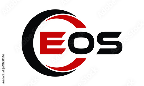 Принти на полотні EOS three letter swoosh logo design vector template | monogram logo | abstract l