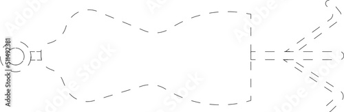 dress hand drawn line art outline
