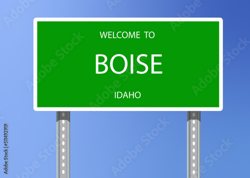 Vector Signage-Welcome to Boise, Idaho