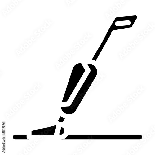 house order cleaned with vacuum cleaner glyph icon vector. house order cleaned with vacuum cleaner sign. isolated symbol illustration