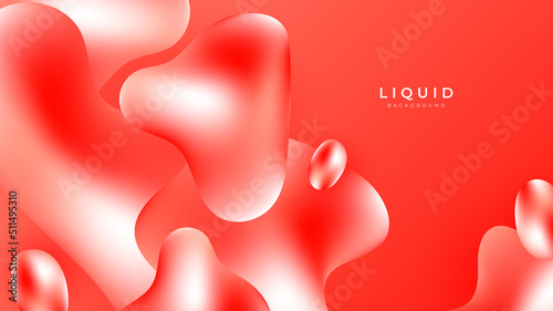 Modern colorful vivid vibrant gradient liquid fluid abstract background with blob shapes