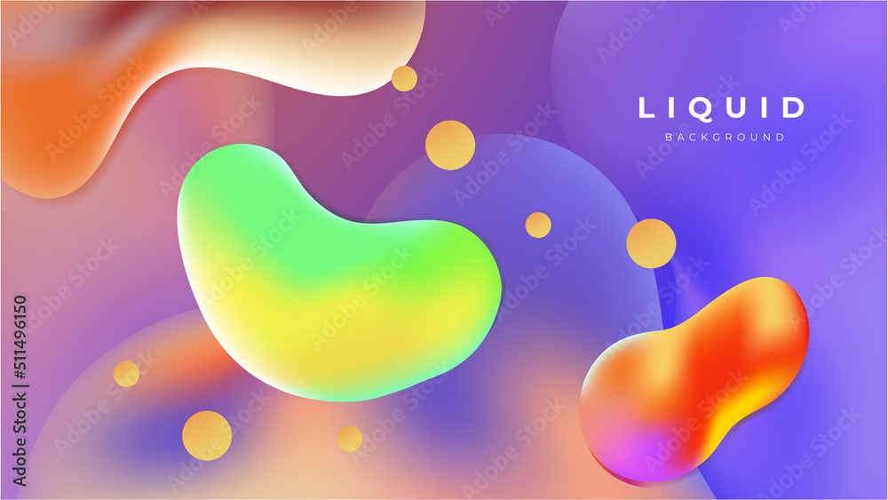 Modern colorful vivid vibrant gradient liquid fluid abstract background with blob shapes Modern colorful vivid vibrant gradient liquid fluid abstract background with blob shapes