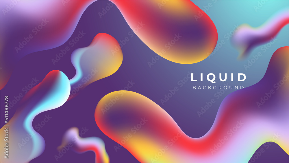 Modern colorful vivid vibrant gradient liquid fluid abstract background with blob shapes Modern colorful vivid vibrant gradient liquid fluid abstract background with blob shapes