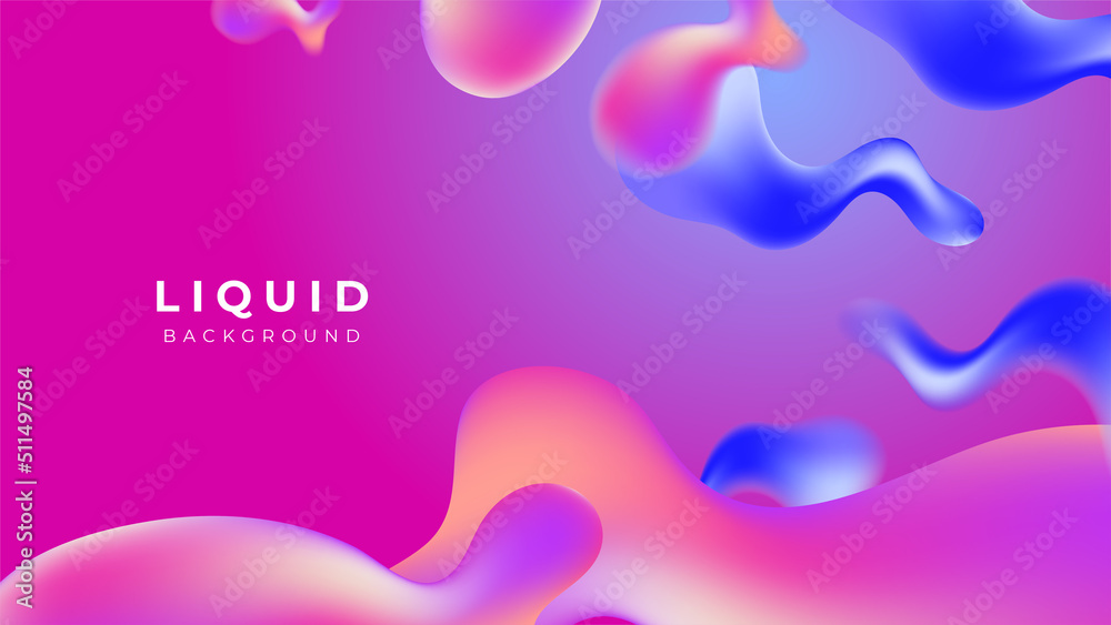 Modern colorful vivid vibrant gradient liquid fluid abstract background with blob shapes Modern colorful vivid vibrant gradient liquid fluid abstract background with blob shapes