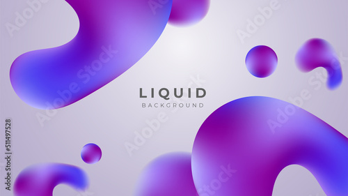 Modern colorful vivid vibrant gradient liquid fluid abstract background with blob shapes