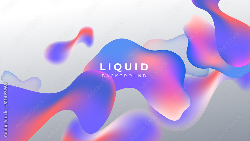 Modern colorful vivid vibrant gradient liquid fluid abstract background with blob shapes Modern colorful vivid vibrant gradient liquid fluid abstract background with blob shapes