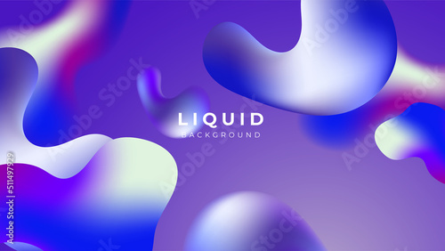 Modern colorful vivid vibrant gradient liquid fluid abstract background with blob shapes