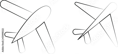 plane hand drawn line art drone uav uas