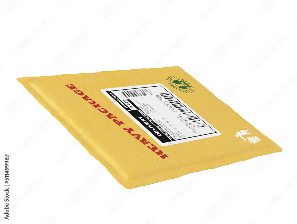 Mail package on a white background. 3d illustration Mail package on a white background. 3d illustration