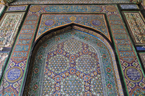 Arched recess at a Shia house of mourning (ashoorkhana) in Hyderabad, India