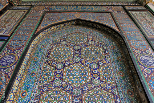 Arched recess at a Shia house of mourning (ashoorkhana) in Hyderabad, India