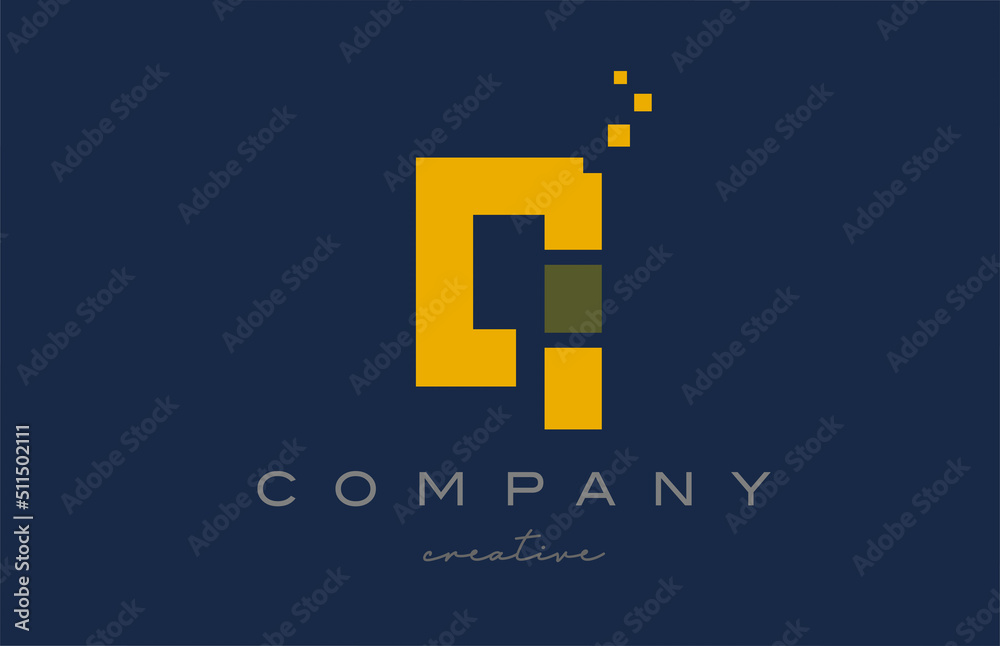 Fototapeta premium yellow dots Q alphabet letter logo icon design. Template design for company or business
