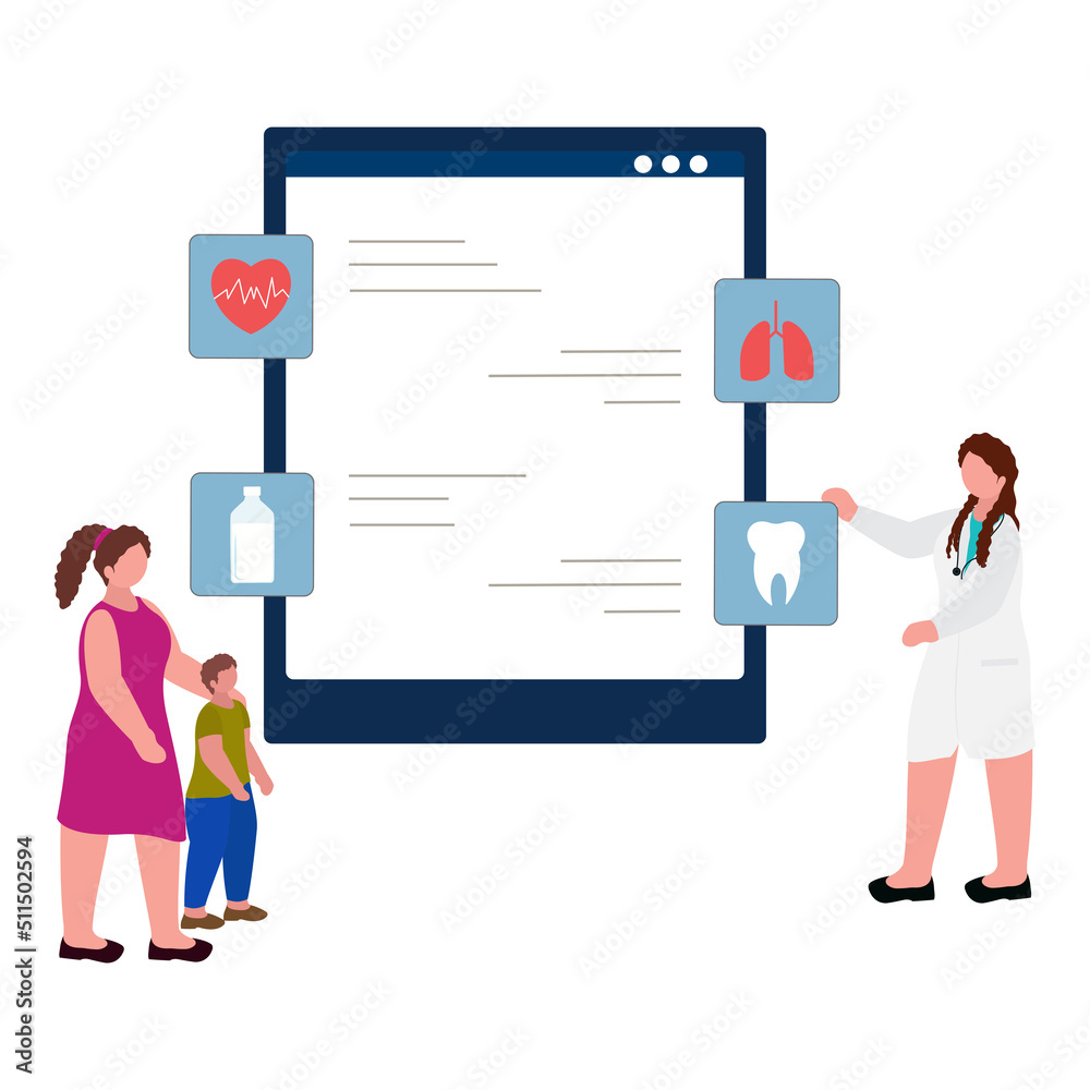 Faceless Female Doctor Advising To Patient And Showing Healthcare Information In Smartphone. Faceless Female Doctor Advising To Patient And Showing Healthcare Information In Smartphone.