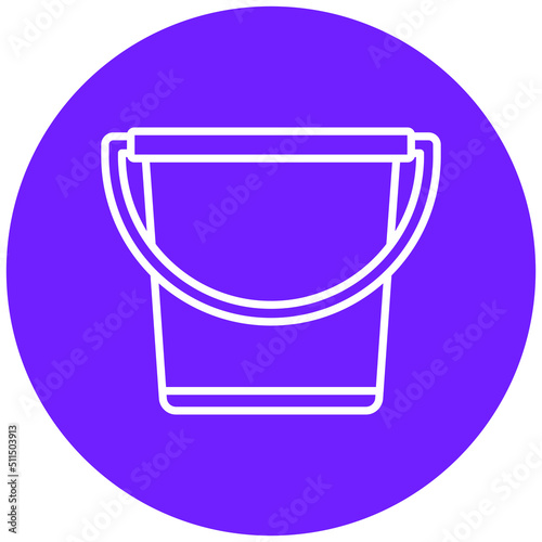 Sand Bucket Icon Style